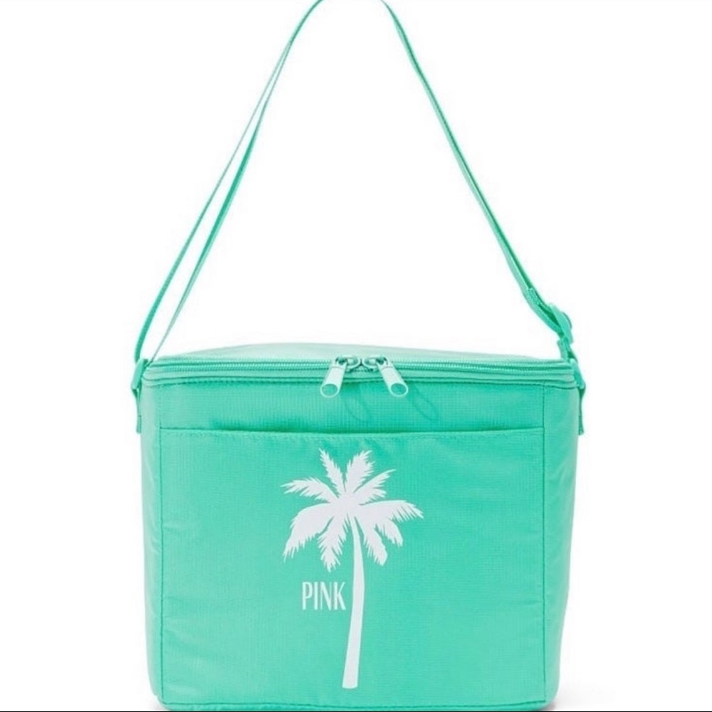 VS PINK TEAL PALM COOLER BAG NWT